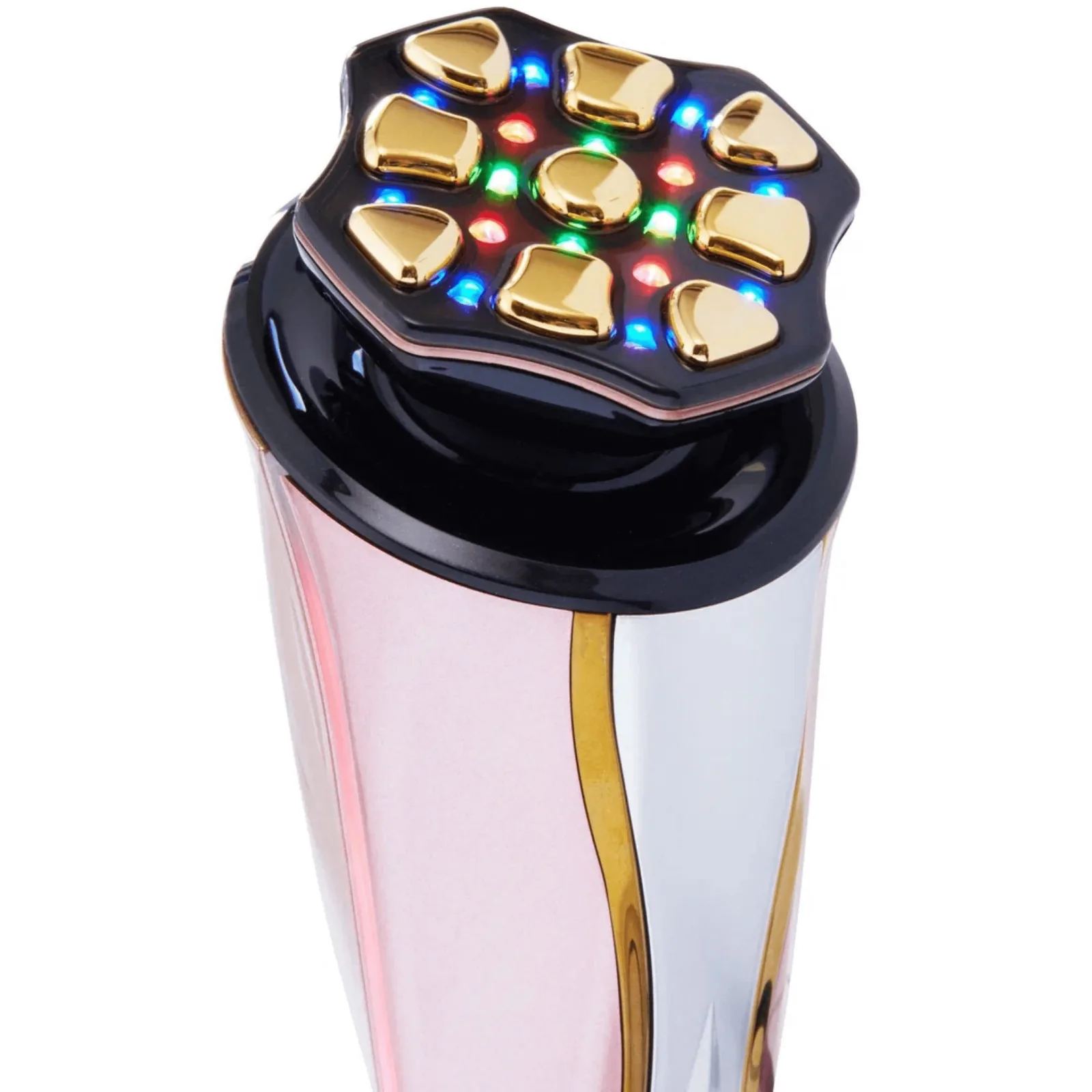 Close-up of the Dr. Arrivo Zeus II 3D movable head with gold electrodes