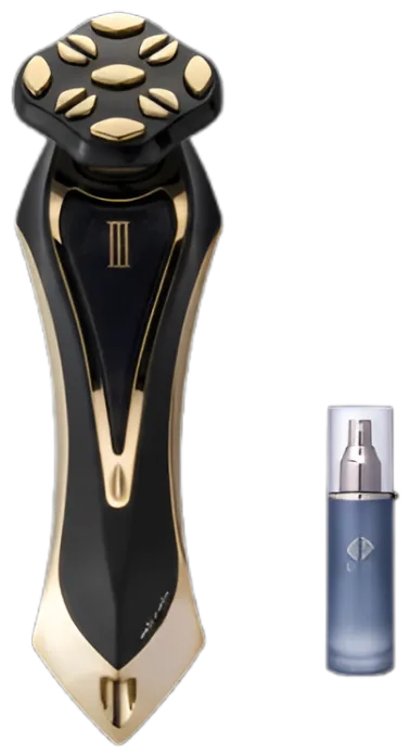 Dr. Arrivo Zeus III next to the WMT Glow Up Serum bottle included in the set