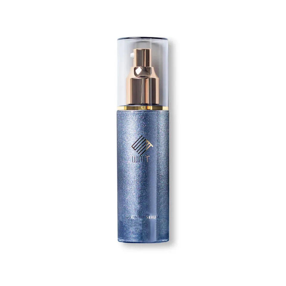 WMT Glow Up Serum 120 ml blue bottle with pump